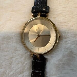 OBAKU Gold and Black Women's Watch